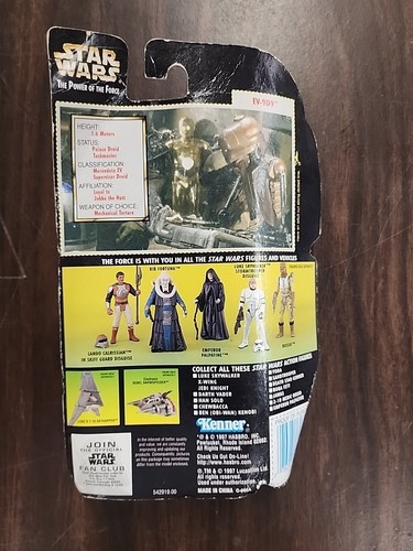 Kenner Star Wars POTF EV-9D9 With Datapad Green Card Holo Photo Hasbro. SW2 - Picture 2 of 3