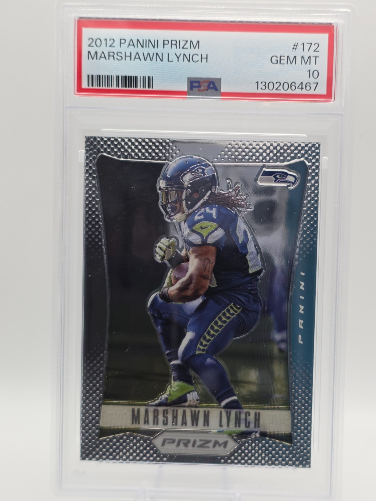 2012 PANINI PRIZM MARSHAWN LYNCH #172 PSA 10 GEM MINT