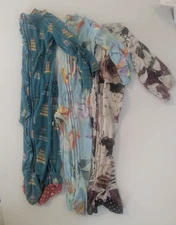 Posh Peanut Footie Ruffled Zippered One Piece Pajamas THREEA 9-12MO & 12-18MO