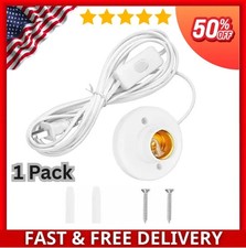 15 FT Light Bulb Base with Cord E26/E27 Light Socket with On/Off Switch, 110V-25