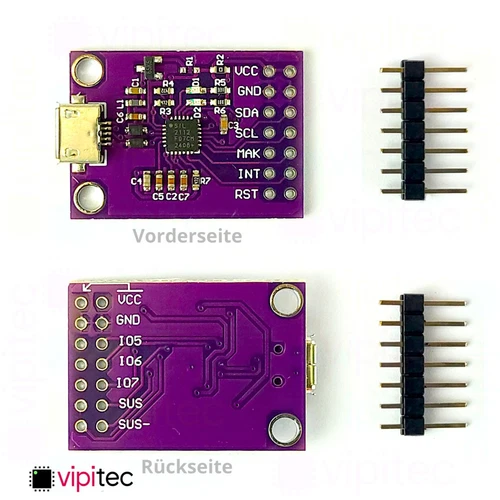 CP2112 USB-zu-I2C Programmieradapter SMBus Kommunikationsmodul Evaluation Kit