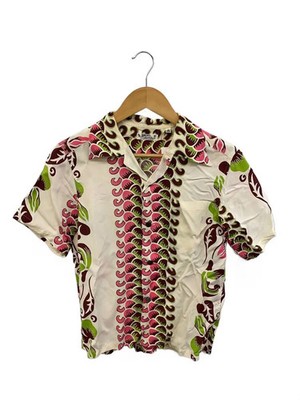 SUN SURF GEOMETRICAL LEI BORDER Aloha Shirt, XS, Rayon, ss33864