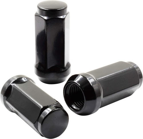 32 Lug Nuts Long Bulge Acorn 9/16-18 1.75" Tall Black Wheel Nut Lugs - Picture 3 of 5