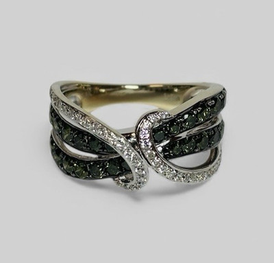 Le Vian LeVian Exoten 14k Weißgold Gladiator Diamant Ring Größe 6,75