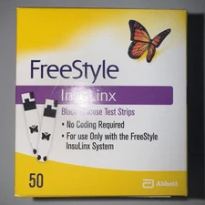 FreeStyle InsuLinx Blood Glucose Test Strips 50 Each by Freestyle EXP 01/31/2026