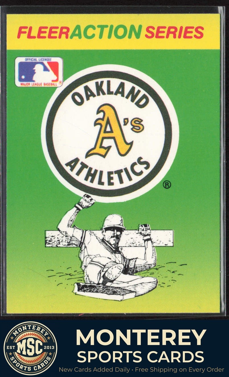 Oakland Athletics 1990 Fleer Action Series Team Stickers #NNO Oakland Athletics