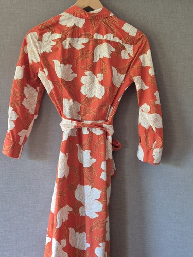 Trenery Cotton Midi Shirt Dress Sz 8 Long Sleeve - Picture 5 of 14