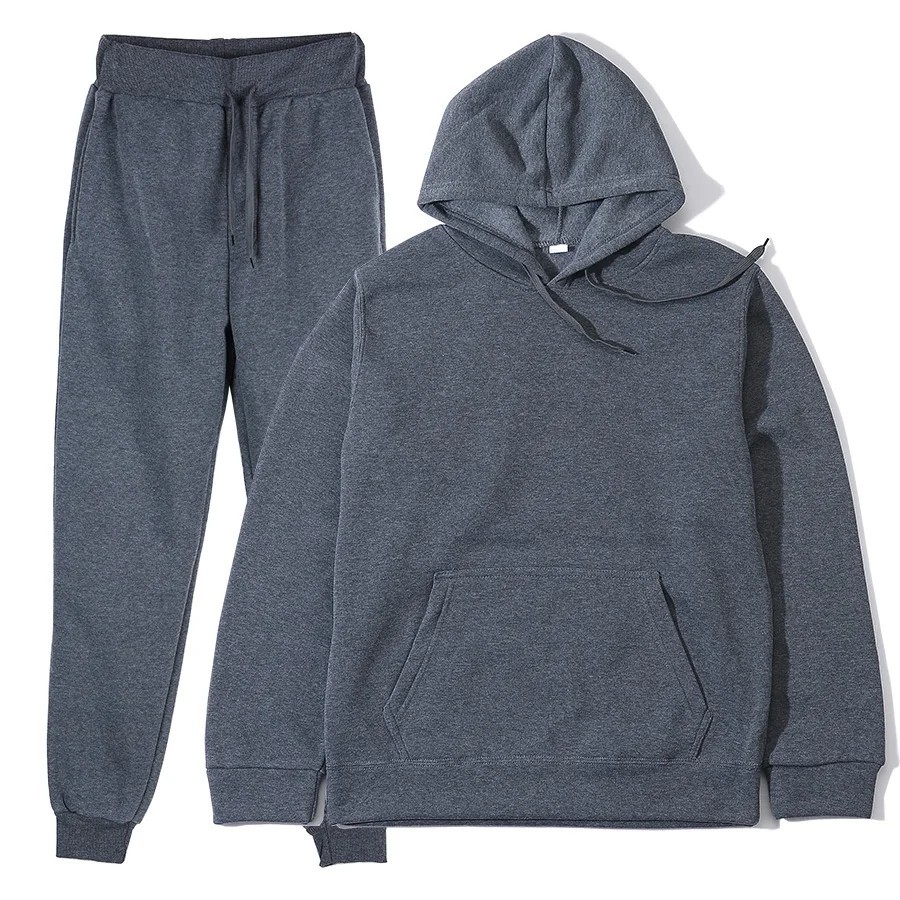 Men&rsquo;s Casual Sports Tracksuit Hoodie & Pants 2-Piece Set Polyester Sweat Suit