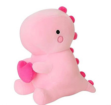 Pink Dinosaur Plush Toy - Soft Dino with Heart