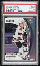 2023-24 Upper Deck Allure Rookies Black Rainbow Connor Bedard PSA 10 GEM MT 0i6