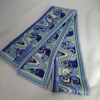 Emilio Pucci Scarf rectangle 112cm 44  8.5cm 3  silk Buru