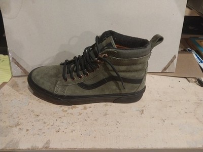 Vans Pat Moore Sk8 Hi Green Suede High Sage Top Skate Shoe Men 7.5 Woman s 9 EUC