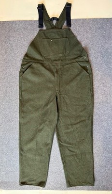 VintageWoolrich Overall Men Green Wool Plaid Bib Malone Heavyweight