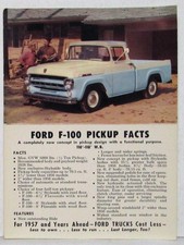 1957 Ford F1 Pickup Truck Factspostcard Mailer Orig Wo Details On Back Side