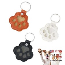 3 PCS Pet Hair Keychain for Dogs Cats - Leather Paw Shaped Hair Keepsake Key