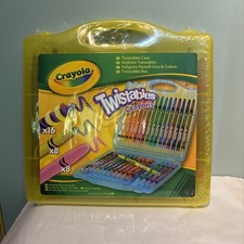 Image of New and Sealed Crayola Twistable Crayons in case, 16 original, 8 neon, 8 rainbow