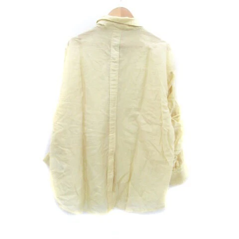 Camicia casual Vis ViS da donna gialla trasparente manica lunga taglia F... - Immagine 2 di 4