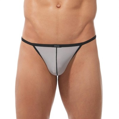 Gregg Homme Torridz String Silver men's thong underwear see through pouch