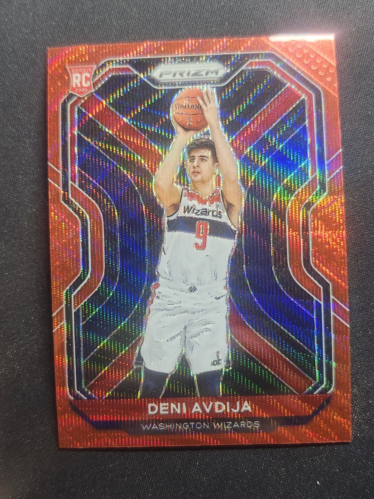 2020-21 PRIZM RED RUBY WAVE #290 DENI AVDIJA RC WASHINGTON WIZARDS