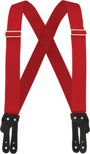 , WK-7800X-LEF-BLK, X-Back Button Work Suspenders, 2-Inch Adjustable Strap