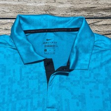 Nike Tiger Woods Golf Polo Mens XL Blue Digital Camo Dri-FIT CU9528-467