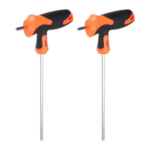 2 StüCk T-Griff SchlüSsel 4Mm S2 Stahl T-SchlüSsel InnensechskantschlüSsel-image