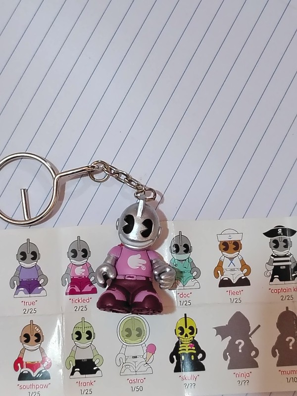Kid Robot Super Mini Keychain Series 4 Tickled 2/25 Keychain.