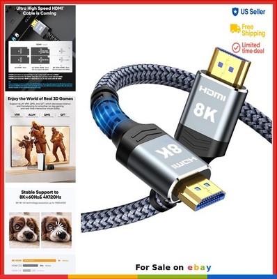 Fiber Optic HDMI Cable 65FT 8K 48Gbps 8K60Hz 4K120Hz HDR eARC Long