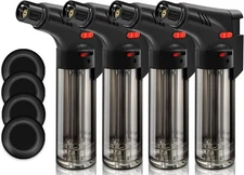 4 Pack Eagle Jet Torch Gun Lighter Adjustable Flame Windproof Butane Refillable