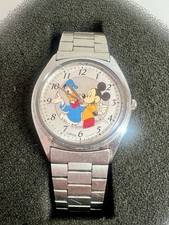 RELOJ PARA HOMBRES RARO VINTAGE LORUS SEIKO Y131-6370 DISNEY MICKEY MOUSE & DONALD DUCK