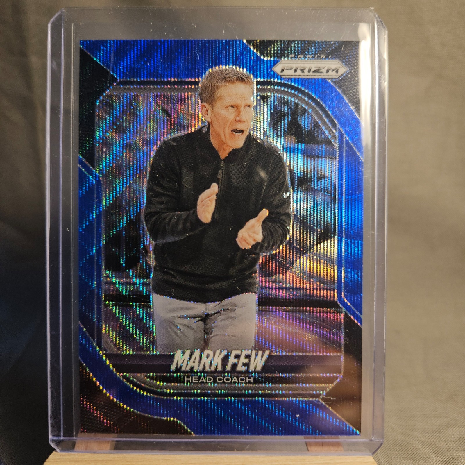 2025-26 Panini Prizm #66 Mark Few Blue Wave Prizm #/249