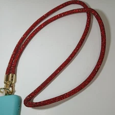 IPhone/Smartphone sholder Strap Red Crystal 46in & 2 universal adaptors 