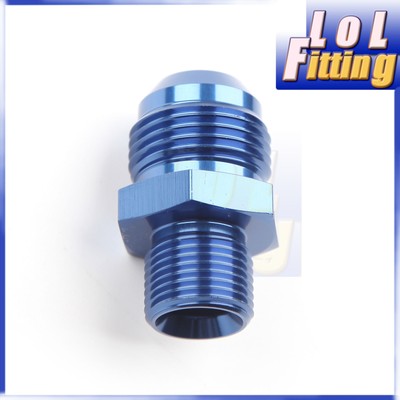 US SHIP AN-10 AN10 Male To 3/8'' BSP BSPP Straight Fuel Hose Fitting Adapter Blue