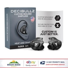 Custom Molded Earplugs with 31dB NRR for Shooting, Travel, and Concerts