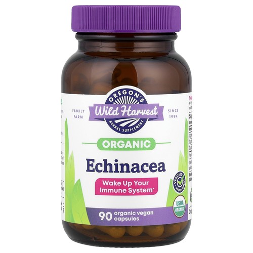 Oregon s Wild Harvest Echinacea 90 Vegetarian Capsules Dairy-Free, Gluten-Free,