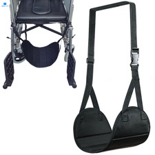 2Pcs Wheelchair Footrest Adjustable Hanging Foot Sling 18.9 x 9 Inch, Black
