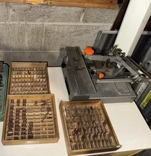Vintage Letterpress / Engraving Metal Type – Script & Block Fonts (Wood Cases)