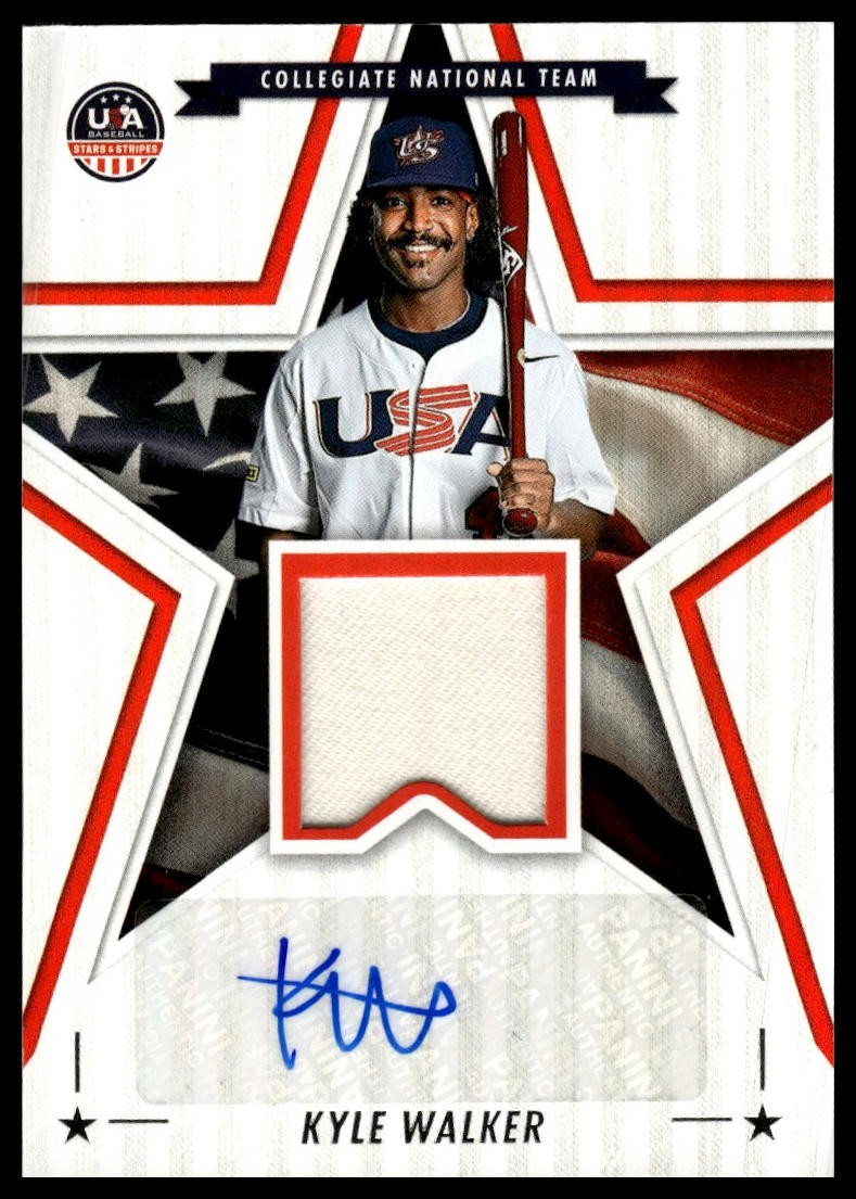2025 Panini Stars & Stripes USA Baseball #SSM-KW Kyle Walker Materials Auto