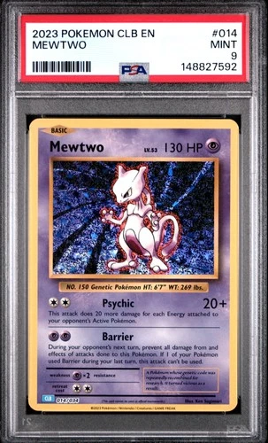 2023 POKEMON BLASTOISE & SUICUNE EX DECK #014 MEWTWO PSA 9
