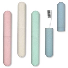 4 Pack Travel Toothbrush Case, Portable Breathable Toothbrush Holder Cases