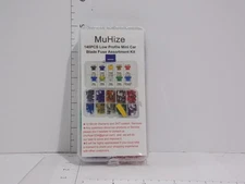 MuHize 140PCS Low Profile Mini Car Blade Fuse Assortment Kit – New Sealed