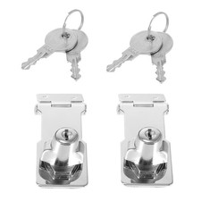 2 Sets Stainless Steel Safety Keyed Hasp Lock for Cabinets and Toolboxes