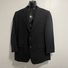 Brooks Brothers 346 Blazer 44R Black Wool USA Made 2 Button Classic