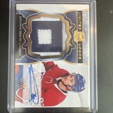 2017-18 Upper Deck The Cup Jonathan Drouin Limited Logos Patch Auto /50