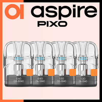Aspire Pixo Pod mit Head  - 0.4 Ω, 0.6 Ω, 1.0 Ω & 1.2 Ω - 2er-Packung