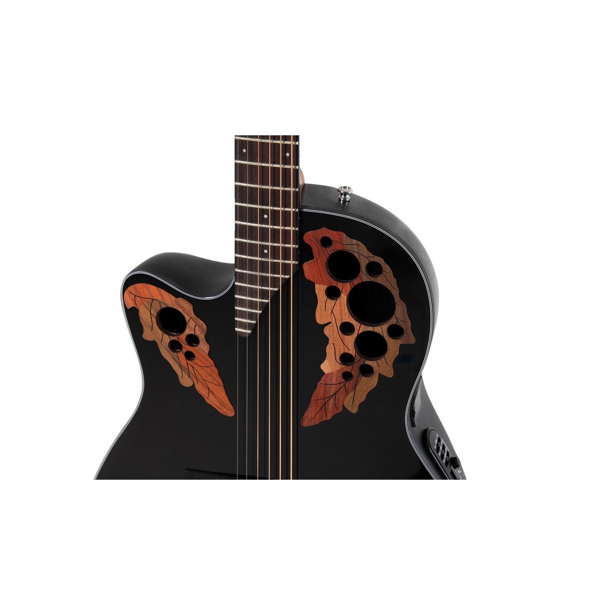 Ovation Celebrity Elite Ce44l Black Lefty Electric Acoustic Guitar