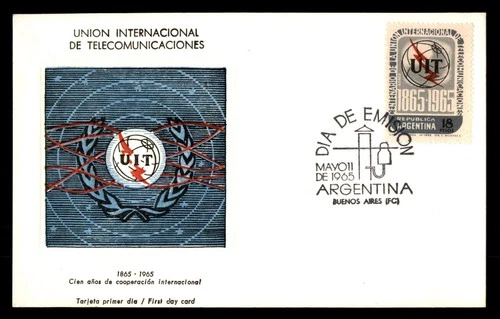 Mayfairstamps Argentina FDC 1965 UIT Centennial First Day Cover aaw_54737