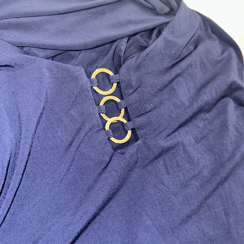 Top donna Always indaco blu navy con accenti oro taglia 3X - Foto 5 di 5