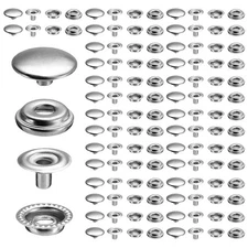 120pcs Stainless Steel Snap Button Kit,Marine Grade Boat Canvas Snap Kit 15 mm