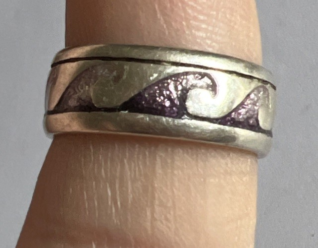 Wave ring sterling silver .925 - image 1